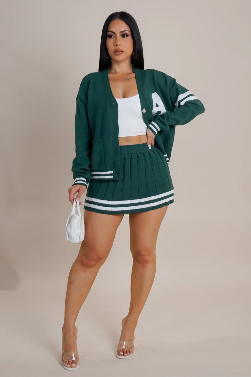 College girl skirt set