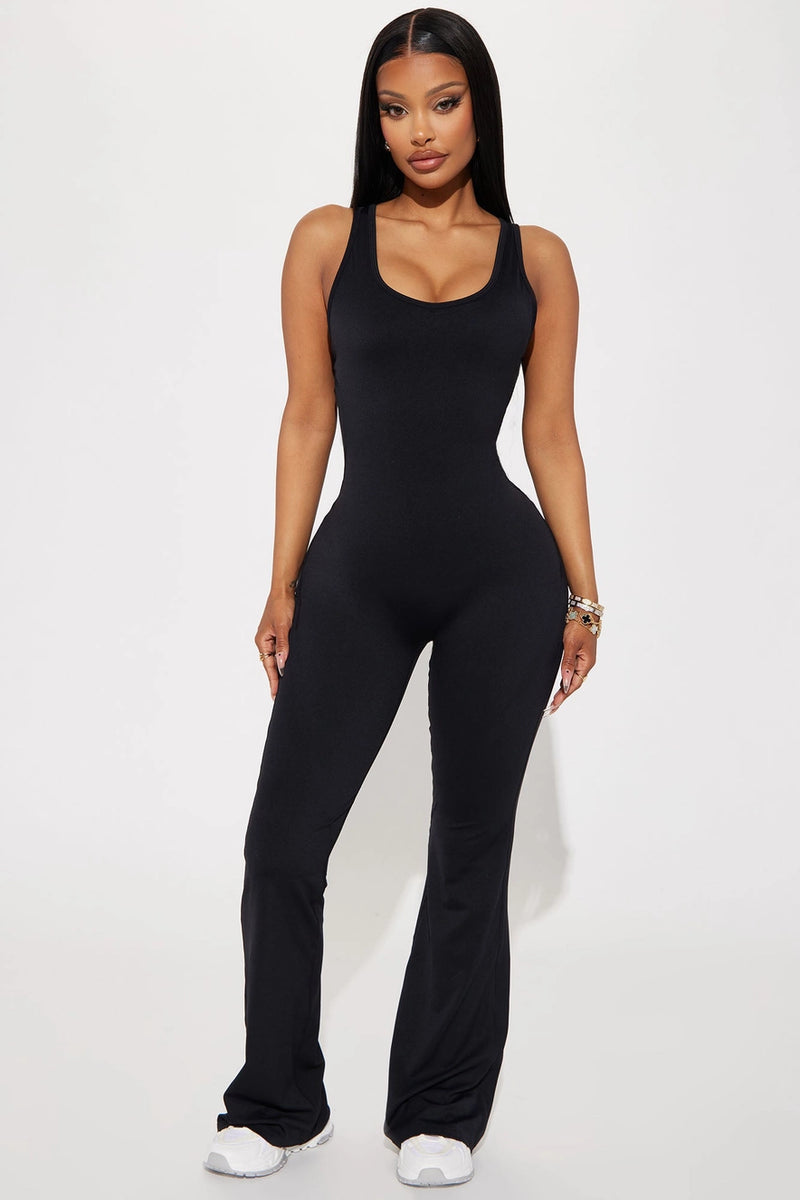 Scoop Neck Active Jumpsuit