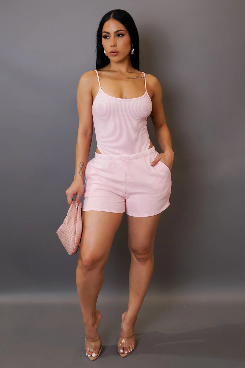 So me pink short set