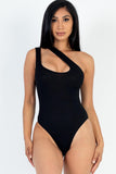 One Shoulder Crop Out Bodysuit